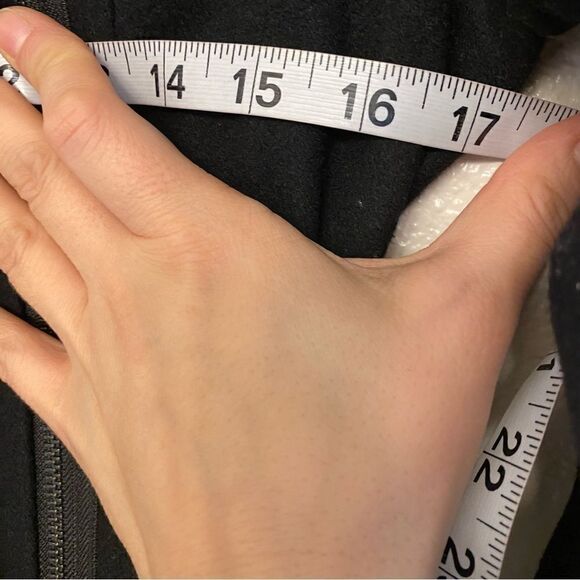 Kenneth Cole wool blend black pea trench coat belted goth Y2K -XS - Picture 5 of 12